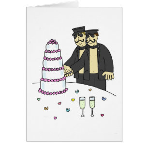 Cartão Felicitações do casamento gay