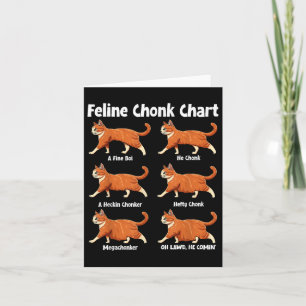 Cartão Feline Chonge Chart Gato De Gordura Engraçado