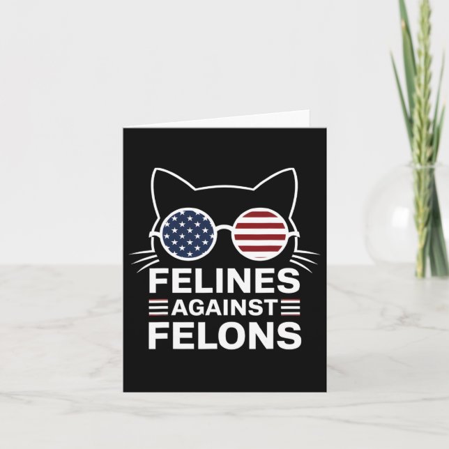 Cartão Felinos Contra Felons (Frente)