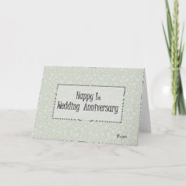 Cartão Feliz 1º. Aniversário de Casamento