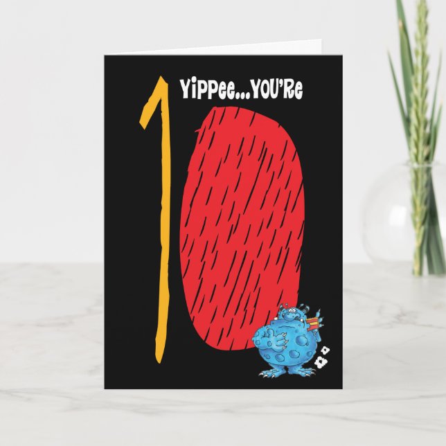 Cartão Feliz 10º aniversário (Frente)