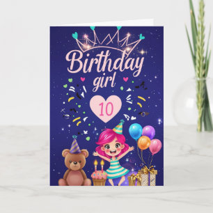 Cartão Feliz 10º aniversário