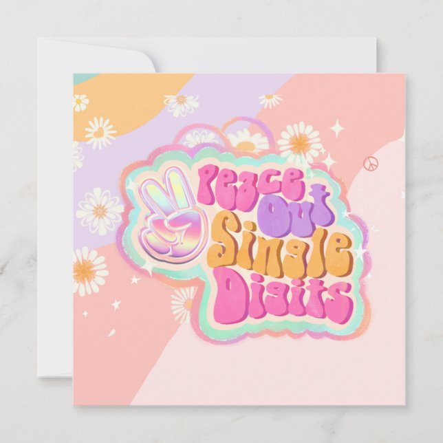 Cartão Feliz 10º aniversário (Frente)