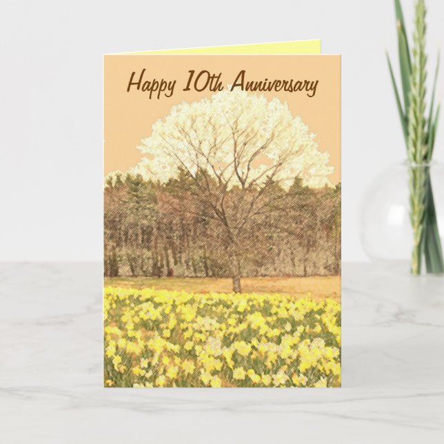 Cartão Feliz 10º Aniversário (Frente)