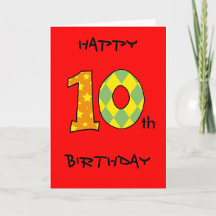 Cartão Feliz 10º aniversário