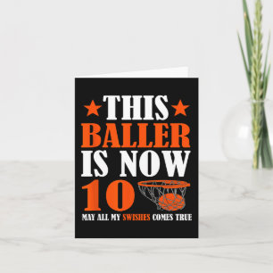 Cartão Feliz 10º Aniversário, 10 anos, basquete, 10º Bi