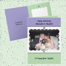 Feliz 10º Aniversário adicione nome roxo verde