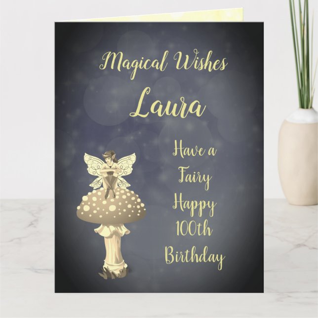 Cartão Feliz 100º Aniversário Saudação (Frente)