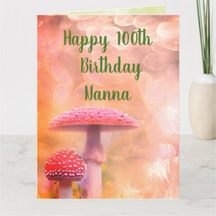 Cartão Feliz 100º aniversário saudações Nanna