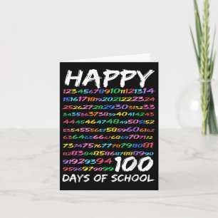 Cartão Feliz 100º Dia De Professores Crianças De 100 Dias