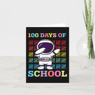 Cartão Feliz 100 Dias De Crianças Escolares A Abater Astr