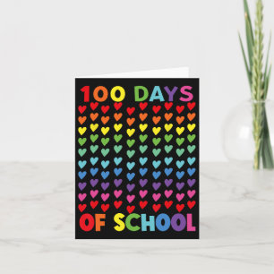 Cartão Feliz 100 Dias De Professores Alunos Da Escola Hom