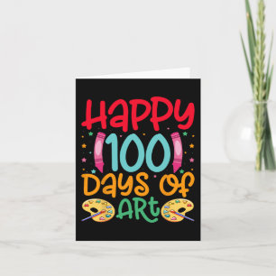 Cartão Feliz 100 Dias De Professores Da Escola De Arte Me