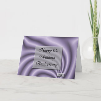 Cartão Feliz 12º. Aniversário de Casamento