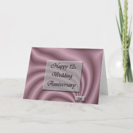Cartão Feliz 12º. Aniversário de Casamento