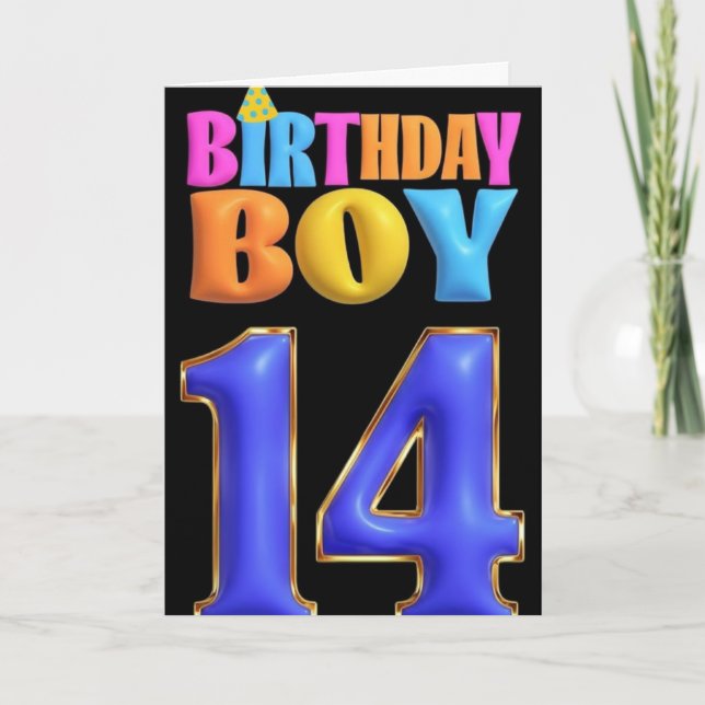 Cartão Feliz 14 Birthday (Frente)