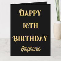 Feliz 16.º aniversário, Dourado 16.º nome de idade