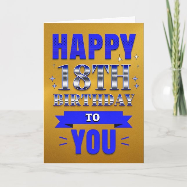 Cartão Feliz 18º aniversário (Frente)