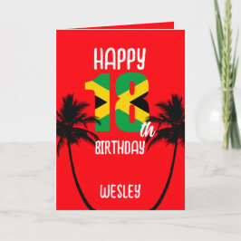 Cartão Feliz 18.º Aniversário do Jamaicano