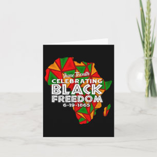 Cartão Feliz 18 de junho de 1865 Black Freedom Melanin Bl