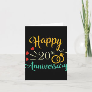Cartão Feliz 20 Anniversário Correspondente Casais 20 Ann