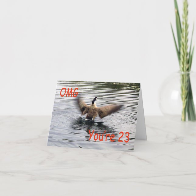 Cartão Feliz 23º Aniversário do Ganso (Frente)