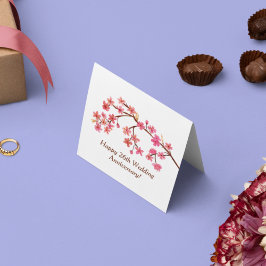 Cartão Feliz 26.º Aniversário Aquarela Blossoms Cherry