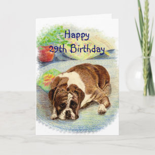 Cartão Feliz 29º Aniversário, Tenha Um Cachorro Humor B