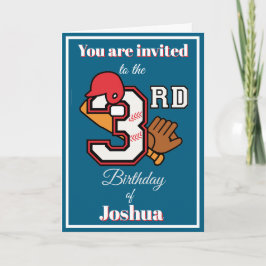 Cartão Feliz 3º Aniversário do Esporte