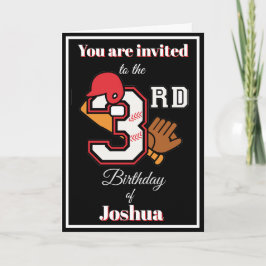 Cartão Feliz 3º Aniversário do Esporte