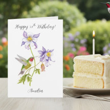 Feliz 34º Aniversário Columbine com Beija-flor