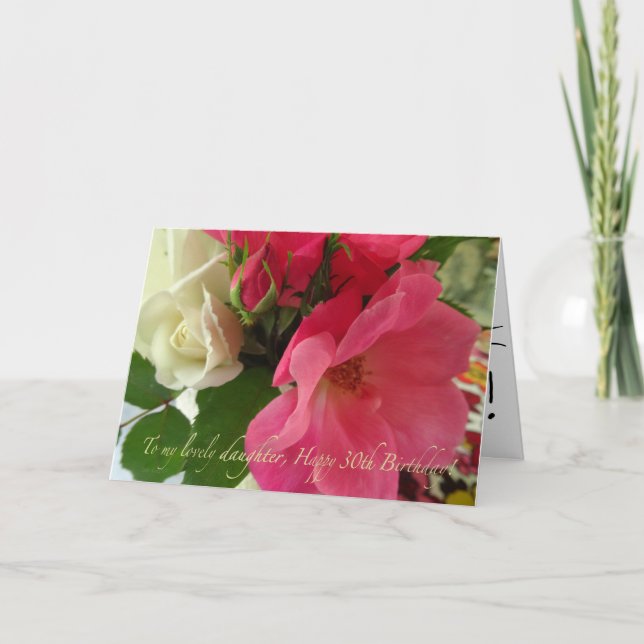 Cartão Feliz 3.º Aniversário para Filha (Frente)