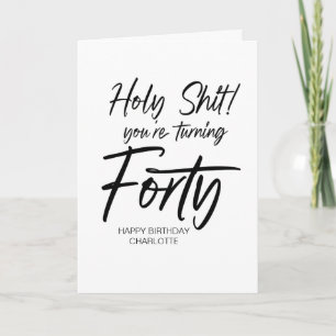 Cartão Feliz 40º aniversário Quarenta para Amigo