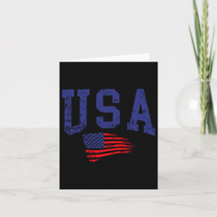 Cartão Feliz 4 de Julho Bandeira dos EUA Orgulho American
