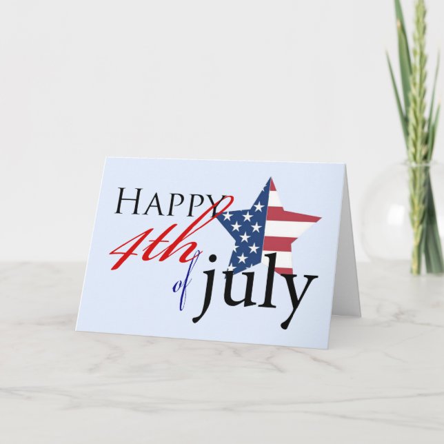 Cartão Feliz 4 de julho de 1 (Frente)