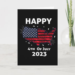 Cartão Feliz 4 de Julho Dia da Independência