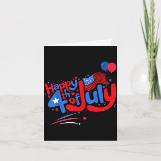 Cartão Feliz 4 de julho dia da independência EUA 4 de jul