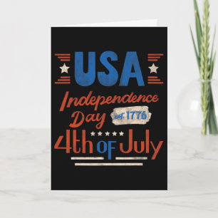 Cartão Feliz 4 de Julho Dia da Independência EUA 4 de Jul