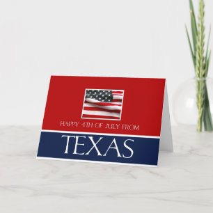 Cartão feliz 4 de julho do texas
