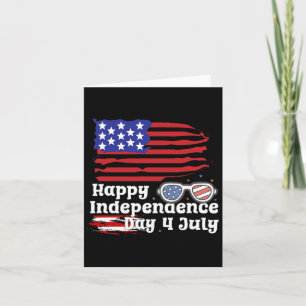Cartão Feliz 4 De Julho Dos Estados Unidos Bandeira Happy