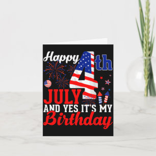 Cartão Feliz 4 de julho e aniversário dia da independênci