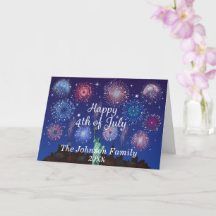 Cartão Feliz 4 de julho em Nova Iorque