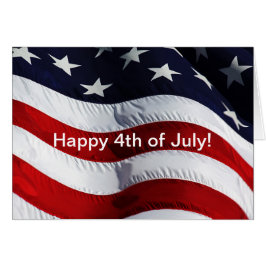 Cartão Feliz 4 de julho! Indicador Americano Personalizáv