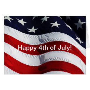 Cartão Feliz 4 de julho! Indicador Americano Personalizáv