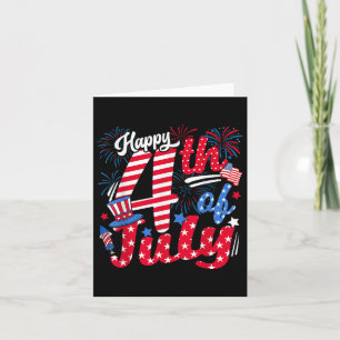 Cartão Feliz 4 De Julho Nos Estados Unidos Bandeira Ameri