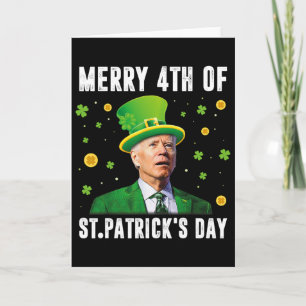 Cartão Feliz 4 de St Patricks Day Confuso Engraçado Joe B
