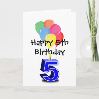 Cartão Feliz 5º Aniversário
