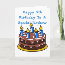 Feliz 5º Aniversário Para Um Sobrinho Especial Bol