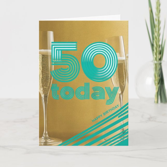Cartão Feliz 50º aniversário (Frente)