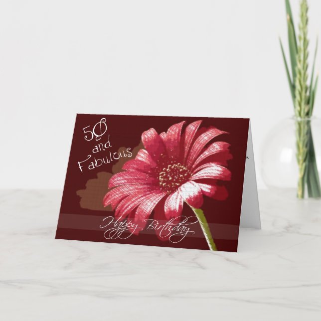 Cartão Feliz 50º aniversário (Frente)